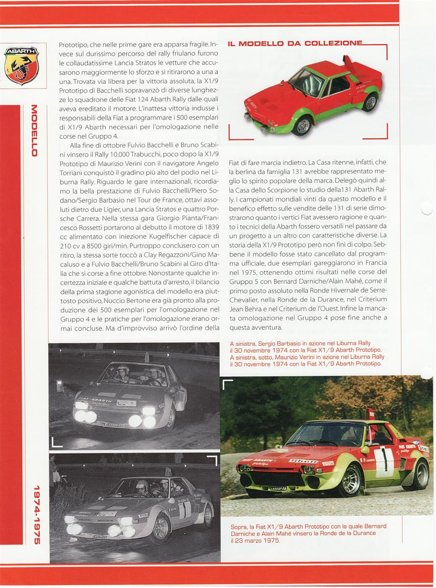 1973-1974 FIAT ABARTH X19 PROTOTIPO | Berni Motori | Abarth