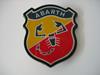 Rear shield emblem in plastic.