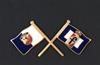 "Abarth-Pininfarina" enamel crossed flags emblem.