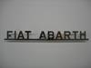 Chromed "Fiat Abarth" side logo with bar. Length: 210mm.