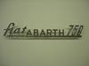 "Fiat Abarth Deriv. 750" chromed logo. Length: 200mm.