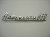 "Fiat Abarth Deriv. 850" chromed logo. Length: 200mm.
